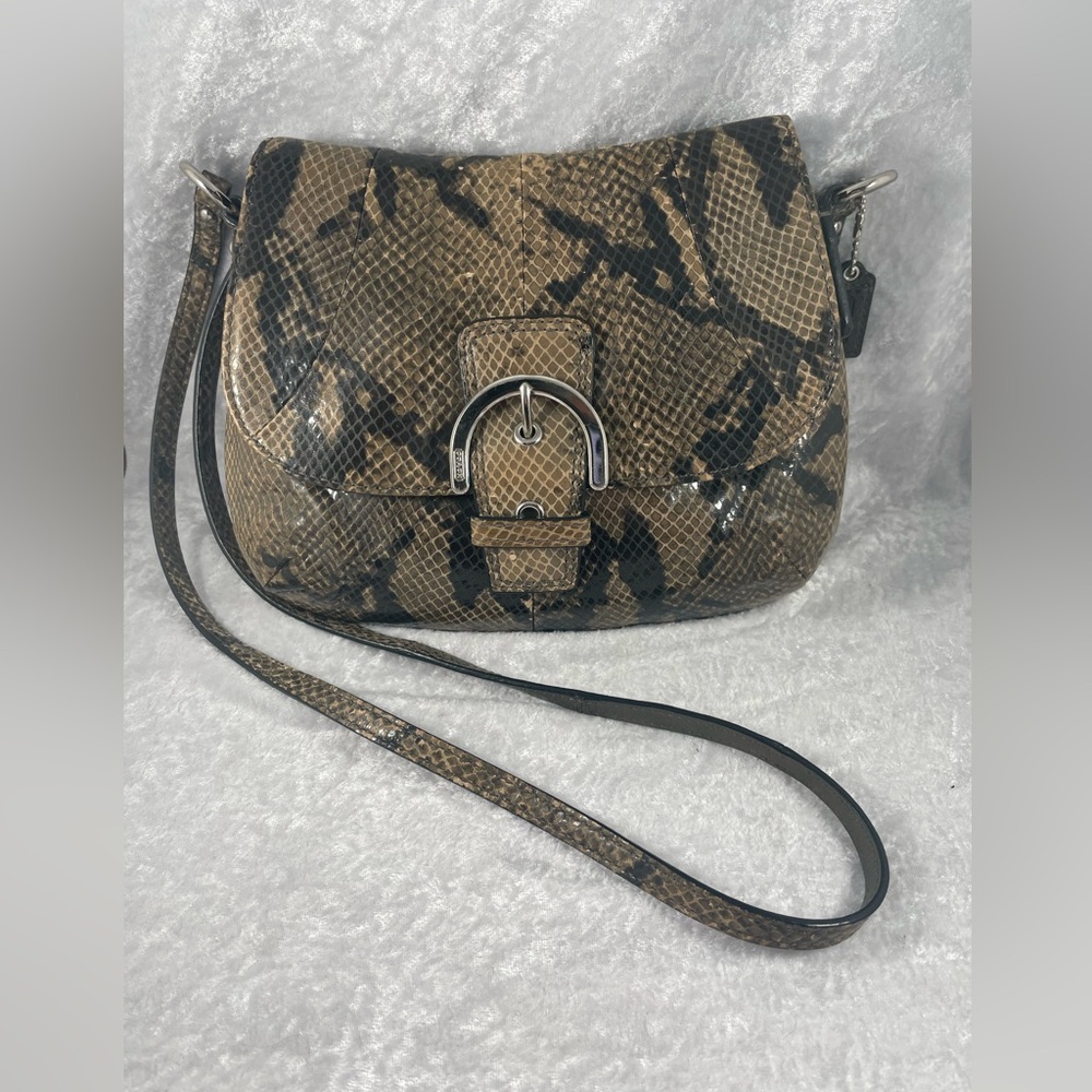 COACH Soho Snake Python Print Mini Crossbody Bag